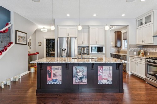 135 Auburn Sound Manor Se, Calgary, AB - Indoor Photo Showing Kitchen With Stainless Steel Kitchen With Upgraded Kitchen