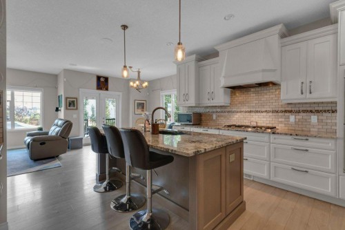 138 Reunion Landing, Airdrie, AB - Indoor Photo Showing Kitchen With Upgraded Kitchen