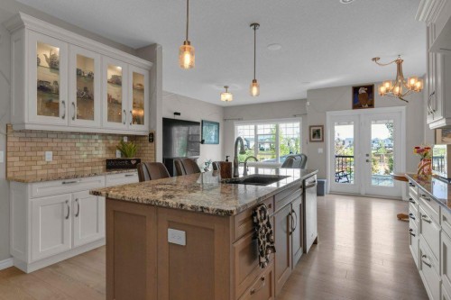 138 Reunion Landing, Airdrie, AB - Indoor Photo Showing Kitchen With Upgraded Kitchen