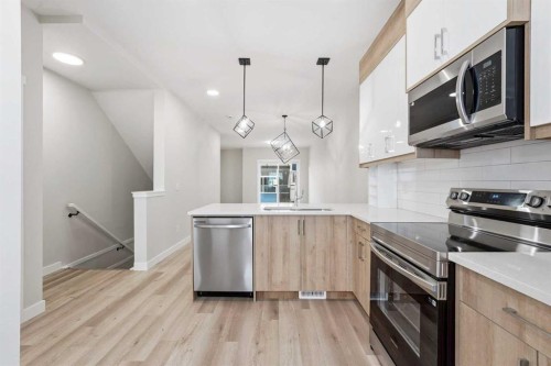 628 Red Sky Villas Ne, Calgary, AB - Indoor Photo Showing Kitchen With Stainless Steel Kitchen With Upgraded Kitchen