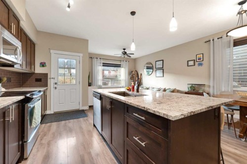 51 Legacy Close Se, Calgary, AB - Indoor Photo Showing Kitchen With Upgraded Kitchen