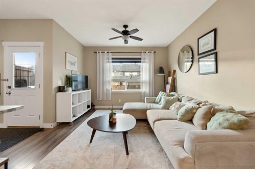 51 Legacy Close Se, Calgary, AB - Indoor Photo Showing Living Room