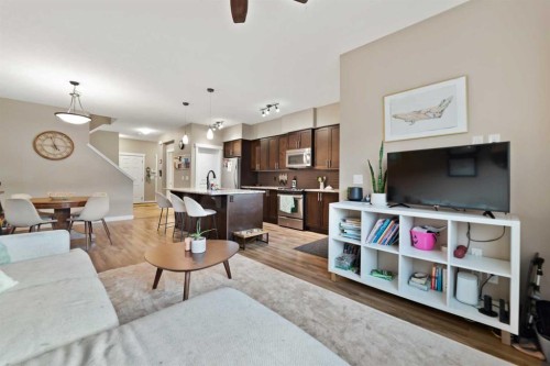 51 Legacy Close Se, Calgary, AB - Indoor Photo Showing Living Room