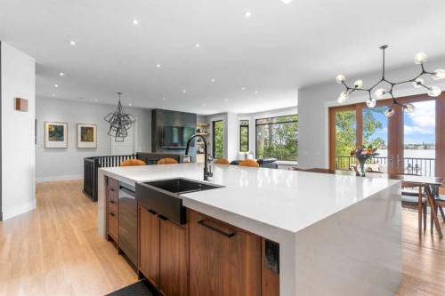 732 West Chestermere Drive, Chestermere, AB - Indoor Photo Showing Kitchen With Upgraded Kitchen