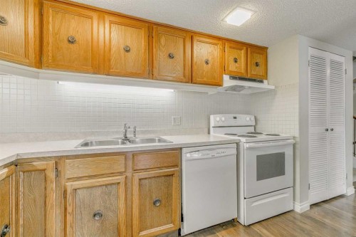 9-2225 Oakmoor Drive Sw, Calgary, AB - Indoor Photo Showing Kitchen With Double Sink