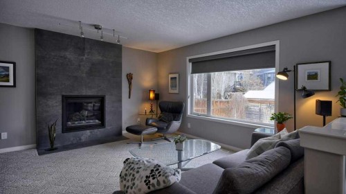 466 Douglas Park View Se, Calgary, AB - Indoor Photo Showing Living Room With Fireplace