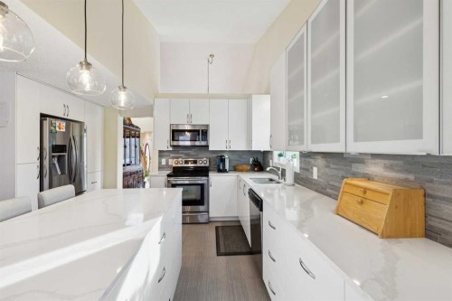 181 Woodford Drive Sw, Calgary, AB - Indoor Photo Showing Kitchen With Double Sink With Upgraded Kitchen