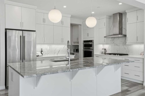 123 Howse Hill Ne, Calgary, AB - Indoor Photo Showing Kitchen With Stainless Steel Kitchen With Upgraded Kitchen