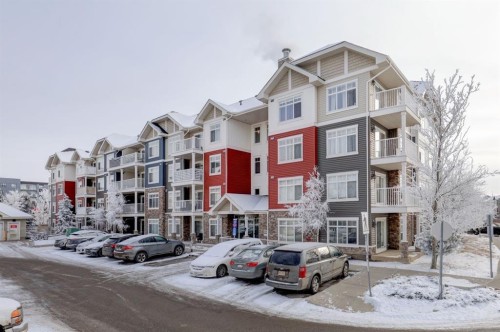 1311-155 Skyview Ranch Way Ne, Calgary, AB - Outdoor With Balcony With Facade