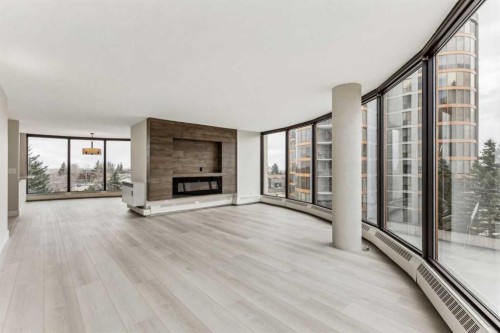 351-7030 Coach Hill Road Sw, Calgary, AB - Indoor With Fireplace