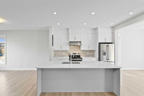 75 Sage Meadows Circle Nw, Calgary, AB - Indoor Photo Showing Kitchen With Stainless Steel Kitchen With Upgraded Kitchen