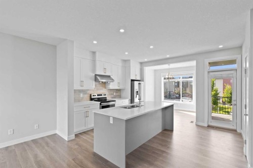 75 Sage Meadows Circle Nw, Calgary, AB - Indoor Photo Showing Kitchen With Double Sink With Upgraded Kitchen