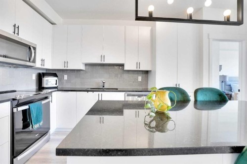 4416-15 Sage Meadows Landing Nw, Calgary, AB - Indoor Photo Showing Kitchen With Stainless Steel Kitchen With Upgraded Kitchen