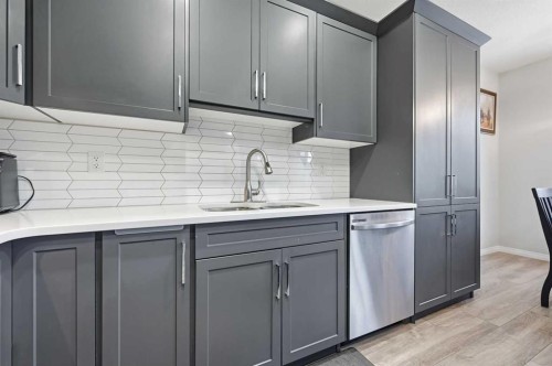 9 Osborne Link, Airdrie, AB - Indoor Photo Showing Kitchen With Upgraded Kitchen