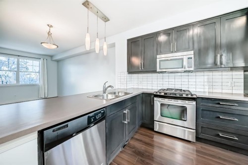 35 Nolan Hill Boulevard, Calgary, AB - Indoor Photo Showing Kitchen With Double Sink With Upgraded Kitchen