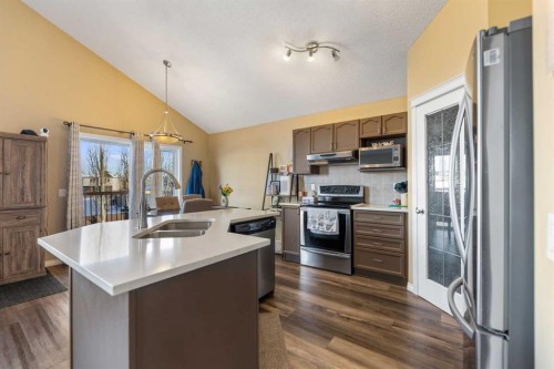 8 Copperfield Manor Se, Calgary, AB - Indoor Photo Showing Kitchen With Stainless Steel Kitchen With Double Sink