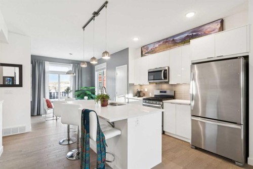 180 Walden Path Se, Calgary, AB - Indoor Photo Showing Kitchen With Upgraded Kitchen