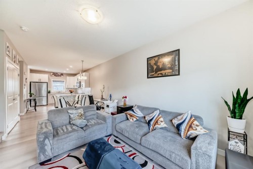 559 Cornerstone Avenue Ne, Calgary, AB - Indoor Photo Showing Living Room