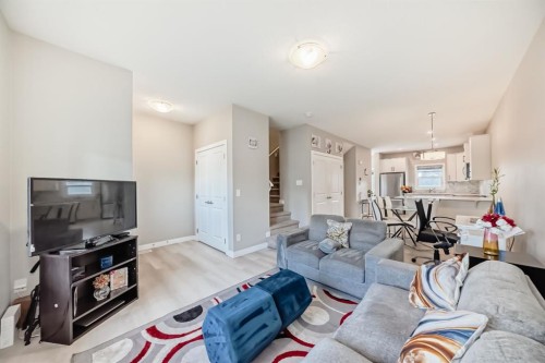 559 Cornerstone Avenue Ne, Calgary, AB - Indoor Photo Showing Living Room