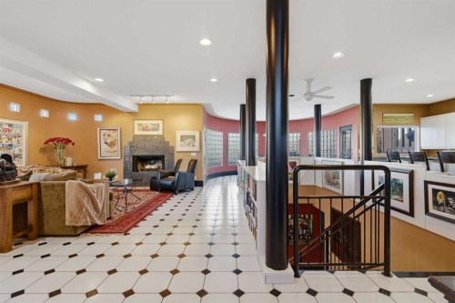 64 Patterson Mews Sw, Calgary, AB - Indoor Photo Showing Other Room With Fireplace