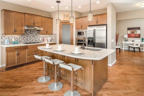 105 Aspen Stone Road Sw, Calgary, AB - Indoor Photo Showing Kitchen With Stainless Steel Kitchen