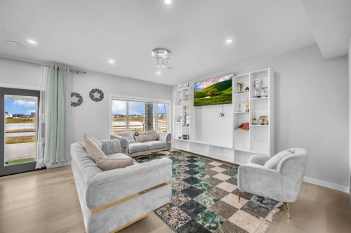459 Savanna Way Ne, Calgary, AB - Indoor Photo Showing Living Room
