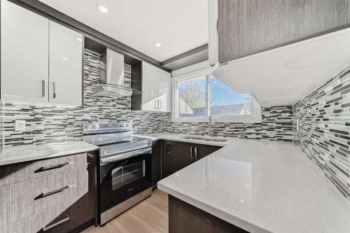 207 Pinecliff Way Ne, Calgary, AB - Indoor Photo Showing Kitchen With Upgraded Kitchen
