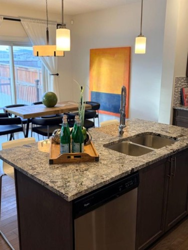 188 Walden Parade Se, Calgary, AB - Indoor Photo Showing Kitchen With Double Sink