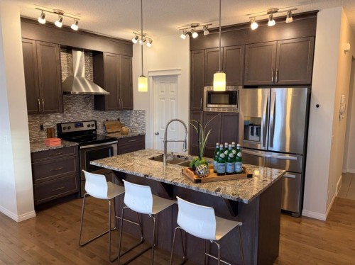 188 Walden Parade Se, Calgary, AB - Indoor Photo Showing Kitchen With Stainless Steel Kitchen With Upgraded Kitchen