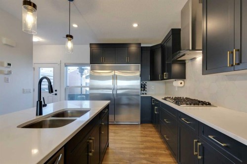 14965 1 Street Nw, Calgary, AB - Indoor Photo Showing Kitchen With Double Sink With Upgraded Kitchen