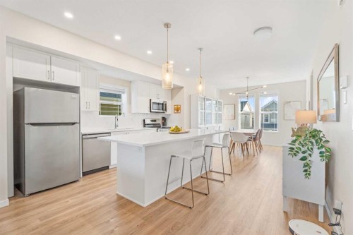 160 Copperleaf Way Se, Calgary, AB - Indoor Photo Showing Kitchen With Upgraded Kitchen