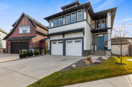 226 Mahogany Bay Se, Calgary, AB - Outdoor With Balcony With Facade
