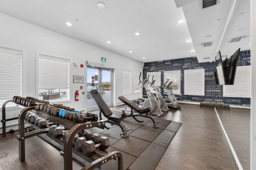 2311-76 Cornerstone Passage Ne, Calgary, AB - Indoor Photo Showing Gym Room