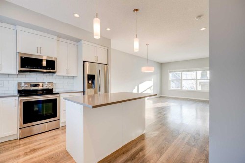 8036 Masters Boulevard, Calgary, AB - Indoor Photo Showing Kitchen With Stainless Steel Kitchen With Upgraded Kitchen