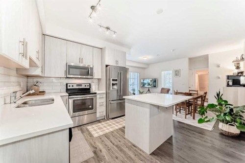 4301-215 Legacy Boulevard Se, Calgary, AB - Indoor Photo Showing Kitchen With Double Sink With Upgraded Kitchen