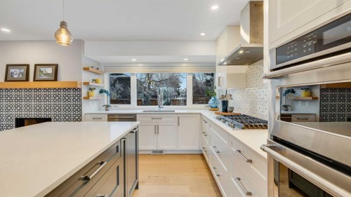 13008 Bonaventure Drive Se, Calgary, AB - Indoor Photo Showing Kitchen With Upgraded Kitchen