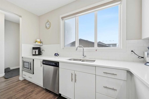 4 Cornergate Place Ne, Calgary, AB - Indoor Photo Showing Kitchen With Double Sink