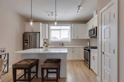 19 Sage Bluff Gate Nw, Calgary, AB - Indoor Photo Showing Kitchen With Stainless Steel Kitchen With Upgraded Kitchen