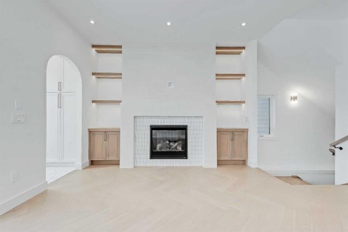 1739 48 Avenue Sw, Calgary, AB - Indoor Photo Showing Other Room With Fireplace