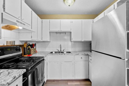 3-100 Pennsylvania Road Se, Calgary, AB - Indoor Photo Showing Kitchen With Double Sink