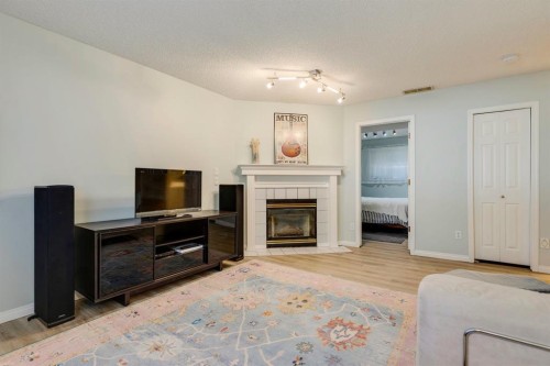 19 Sunlake Gardens Se, Calgary, AB - Indoor Photo Showing Living Room With Fireplace