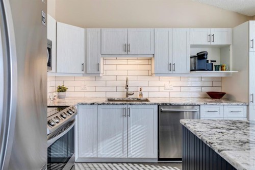 19 Sunlake Gardens Se, Calgary, AB - Indoor Photo Showing Kitchen With Upgraded Kitchen