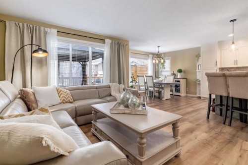 82 Cranwell Common Se, Calgary, AB - Indoor Photo Showing Kitchen With Stainless Steel Kitchen With Upgraded Kitchen