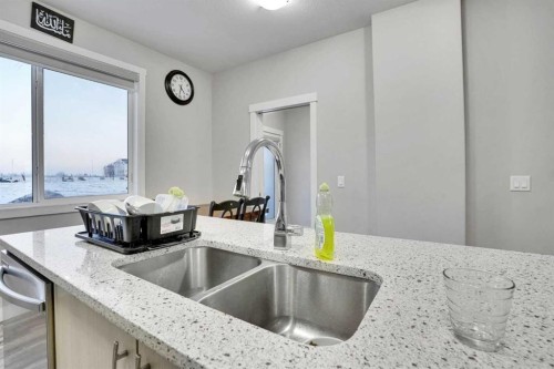 14 Belvedere Common Se, Calgary, AB - Indoor Photo Showing Kitchen With Double Sink