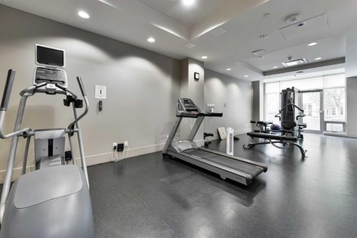 2404-1118 12 Avenue Sw, Calgary, AB - Indoor Photo Showing Gym Room