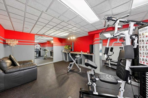 22 Shawinigan Rise Sw, Calgary, AB - Indoor Photo Showing Gym Room