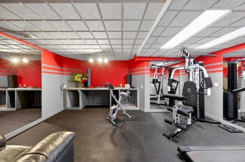 22 Shawinigan Rise Sw, Calgary, AB - Indoor Photo Showing Gym Room