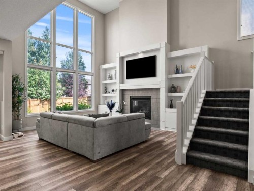 78 Auburn Glen Circle Se, Calgary, AB - Indoor Photo Showing Living Room With Fireplace