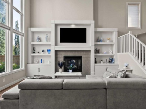 78 Auburn Glen Circle Se, Calgary, AB - Indoor Photo Showing Living Room With Fireplace