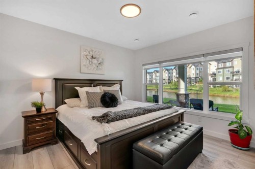 1315 Bayside Drive Sw, Airdrie, AB - Indoor Photo Showing Bedroom